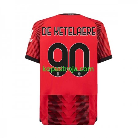 Billiga Fotbollströjor AC Milan Charles De Ketelaere 90 Hemma tröja 2023/24 Kortärmad